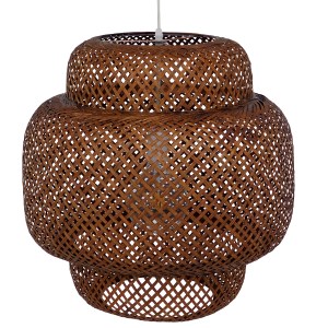 glo-01658-01658_5 GLOBOSTAR® MALDIVES 01658 BOHO ΚΡΕΜΑΣΤΟ ΦΩΤΙΣΤΙΚΟ ΠΛΕΓΜΑ ΜΟΝΟΦΩΤΟ 1 X E27 IP20 ΚΑΦΕ ΞΥΛΟ -