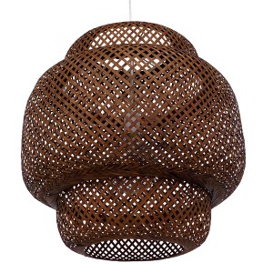 glo-01658-01658_6 GLOBOSTAR® MALDIVES 01658 BOHO ΚΡΕΜΑΣΤΟ ΦΩΤΙΣΤΙΚΟ ΠΛΕΓΜΑ ΜΟΝΟΦΩΤΟ 1 X E27 IP20 ΚΑΦΕ ΞΥΛΟ -