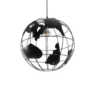 glo-01663-01663_2 GLOBOSTAR® EARTH 01663 VINTAGE ΚΡΕΜΑΣΤΟ ΦΩΤΙΣΤΙΚΟ ΦΙΓΟΥΡΑ ΜΟΝΟΦΩΤΟ 1 X E27 IP20 ΜΑΥΡΟ ΜΕΤΑ