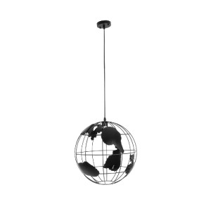 glo-01663-01663_4 GLOBOSTAR® EARTH 01663 VINTAGE ΚΡΕΜΑΣΤΟ ΦΩΤΙΣΤΙΚΟ ΦΙΓΟΥΡΑ ΜΟΝΟΦΩΤΟ 1 X E27 IP20 ΜΑΥΡΟ ΜΕΤΑ