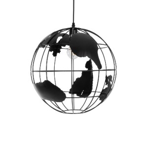 glo-01663-01663_5 GLOBOSTAR® EARTH 01663 VINTAGE ΚΡΕΜΑΣΤΟ ΦΩΤΙΣΤΙΚΟ ΦΙΓΟΥΡΑ ΜΟΝΟΦΩΤΟ 1 X E27 IP20 ΜΑΥΡΟ ΜΕΤΑ