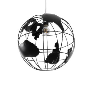 glo-01663-01663_6 GLOBOSTAR® EARTH 01663 VINTAGE ΚΡΕΜΑΣΤΟ ΦΩΤΙΣΤΙΚΟ ΦΙΓΟΥΡΑ ΜΟΝΟΦΩΤΟ 1 X E27 IP20 ΜΑΥΡΟ ΜΕΤΑ