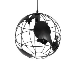 glo-01663-01663_7 GLOBOSTAR® EARTH 01663 VINTAGE ΚΡΕΜΑΣΤΟ ΦΩΤΙΣΤΙΚΟ ΦΙΓΟΥΡΑ ΜΟΝΟΦΩΤΟ 1 X E27 IP20 ΜΑΥΡΟ ΜΕΤΑ