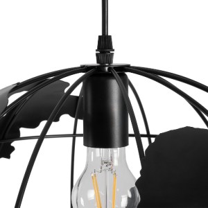 glo-01663-01663_8 GLOBOSTAR® EARTH 01663 VINTAGE ΚΡΕΜΑΣΤΟ ΦΩΤΙΣΤΙΚΟ ΦΙΓΟΥΡΑ ΜΟΝΟΦΩΤΟ 1 X E27 IP20 ΜΑΥΡΟ ΜΕΤΑ