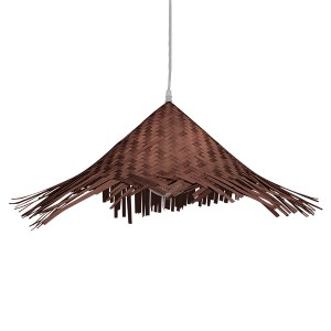 glo-01667-01667_0 GLOBOSTAR® RICEHAT 01667 BOHO ΚΡΕΜΑΣΤΟ ΦΩΤΙΣΤΙΚΟ ΚΑΜΠΑΝΑ ΜΟΝΟΦΩΤΟ 1 X E27 IP20 ΚΑΦΕ ΞΥΛΟ -