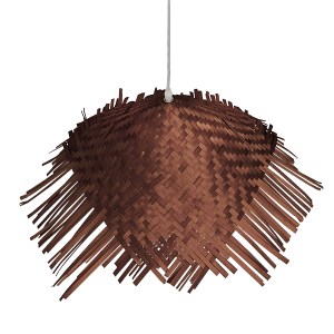 glo-01667-01667_5 GLOBOSTAR® RICEHAT 01667 BOHO ΚΡΕΜΑΣΤΟ ΦΩΤΙΣΤΙΚΟ ΚΑΜΠΑΝΑ ΜΟΝΟΦΩΤΟ 1 X E27 IP20 ΚΑΦΕ ΞΥΛΟ -