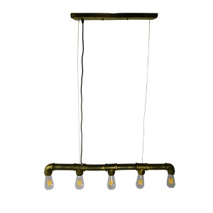 glo-01669-01669_2 GLOBOSTAR® CANAL 01669 VINTAGE ΚΡΕΜΑΣΤΟ ΦΩΤΙΣΤΙΚΟ ΡΑΓΑ ΠΟΛΥΦΩΤΟ 5 X E27 IP20 ΜΠΡΟΥΤΖΙΝΟ ΜΕ