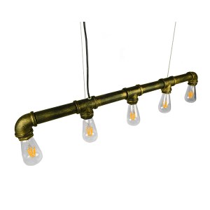 glo-01669-01669_3 GLOBOSTAR® CANAL 01669 VINTAGE ΚΡΕΜΑΣΤΟ ΦΩΤΙΣΤΙΚΟ ΡΑΓΑ ΠΟΛΥΦΩΤΟ 5 X E27 IP20 ΜΠΡΟΥΤΖΙΝΟ ΜΕ