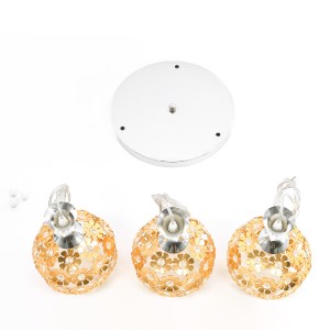 glo-01670-01670_10 GLOBOSTAR® BOUQUET 01670 ΜΟΝΤΕΡΝΟ ΚΡΕΜΑΣΤΟ ΦΩΤΙΣΤΙΚΟ ΜΠΑΛΑ ΤΡΙΦΩΤΟ 3 X E27 IP20 ΧΡΥΣΟ ΜΕΤΑ