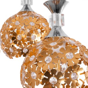 glo-01670-01670_7 GLOBOSTAR® BOUQUET 01670 ΜΟΝΤΕΡΝΟ ΚΡΕΜΑΣΤΟ ΦΩΤΙΣΤΙΚΟ ΜΠΑΛΑ ΤΡΙΦΩΤΟ 3 X E27 IP20 ΧΡΥΣΟ ΜΕΤΑ