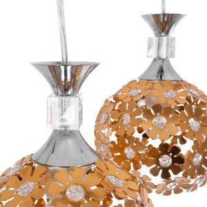 glo-01670-01670_8 GLOBOSTAR® BOUQUET 01670 ΜΟΝΤΕΡΝΟ ΚΡΕΜΑΣΤΟ ΦΩΤΙΣΤΙΚΟ ΜΠΑΛΑ ΤΡΙΦΩΤΟ 3 X E27 IP20 ΧΡΥΣΟ ΜΕΤΑ