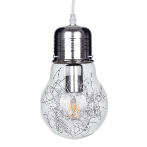 glo-01676-01676_0 GLOBOSTAR® LAMP 01676 ΜΟΝΤΕΡΝΟ ΚΡΕΜΑΣΤΟ ΦΩΤΙΣΤΙΚΟ ΦΙΓΟΥΡΑ ΜΟΝΟΦΩΤΟ 1 X E27 IP20 ΑΣΗΜΙ ΜΕΤΑ