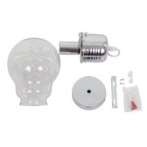 glo-01676-01676_7 GLOBOSTAR® LAMP 01676 ΜΟΝΤΕΡΝΟ ΚΡΕΜΑΣΤΟ ΦΩΤΙΣΤΙΚΟ ΦΙΓΟΥΡΑ ΜΟΝΟΦΩΤΟ 1 X E27 IP20 ΑΣΗΜΙ ΜΕΤΑ