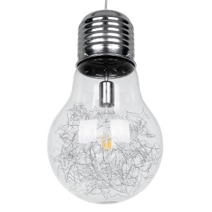 glo-01677-01677_4 GLOBOSTAR® LAMP 01677 ΜΟΝΤΕΡΝΟ ΚΡΕΜΑΣΤΟ ΦΩΤΙΣΤΙΚΟ ΦΙΓΟΥΡΑ ΜΟΝΟΦΩΤΟ 1 X E27 IP20 ΑΣΗΜΙ ΜΕΤΑ