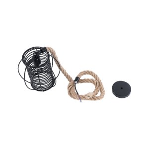 glo-01689-01689_10 GLOBOSTAR® ORVAL 01689 ΜΟΝΤΕΡΝΟ ΚΡΕΜΑΣΤΟ ΦΩΤΙΣΤΙΚΟ ΠΛΕΓΜΑ ΜΟΝΟΦΩΤΟ 1 X E27 IP20 ΜΑΥΡΟ ΜΕΤΑ