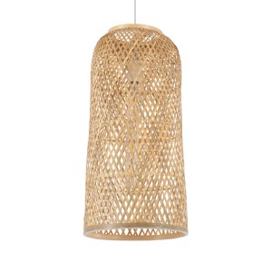 glo-01710-01710_0 GLOBOSTAR® CALERO 01710 BOHO ΚΡΕΜΑΣΤΟ ΠΛΕΓΜΑ ΜΟΝΟΦΩΤΟ 1 X E27 IP20 ΜΠΕΖ ΞΥΛΟ - Μ25 X Π25 X