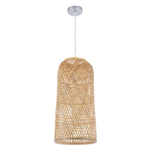 glo-01710-01710_3 GLOBOSTAR® CALERO 01710 BOHO ΚΡΕΜΑΣΤΟ ΠΛΕΓΜΑ ΜΟΝΟΦΩΤΟ 1 X E27 IP20 ΜΠΕΖ ΞΥΛΟ - Μ25 X Π25 X