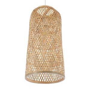 glo-01710-01710_5 GLOBOSTAR® CALERO 01710 BOHO ΚΡΕΜΑΣΤΟ ΠΛΕΓΜΑ ΜΟΝΟΦΩΤΟ 1 X E27 IP20 ΜΠΕΖ ΞΥΛΟ - Μ25 X Π25 X