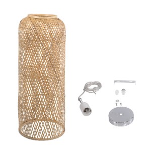 glo-01711-01711_10 GLOBOSTAR® CALERO 01711 BOHO ΚΡΕΜΑΣΤΟ ΦΩΤΙΣΤΙΚΟ ΠΛΕΓΜΑ ΜΟΝΟΦΩΤΟ 1 X E27 IP20 ΜΠΕΖ ΞΥΛΟ - Μ