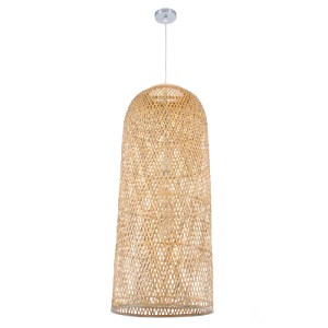 glo-01712-01712_3 GLOBOSTAR® CALERO 01712 BOHO ΚΡΕΜΑΣΤΟ ΦΩΤΙΣΤΙΚΟ ΠΛΕΓΜΑ ΜΟΝΟΦΩΤΟ 1 X E27 IP20 ΜΠΕΖ ΞΥΛΟ - Μ