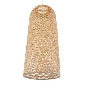 glo-01712-01712_5 GLOBOSTAR® CALERO 01712 BOHO ΚΡΕΜΑΣΤΟ ΦΩΤΙΣΤΙΚΟ ΠΛΕΓΜΑ ΜΟΝΟΦΩΤΟ 1 X E27 IP20 ΜΠΕΖ ΞΥΛΟ - Μ