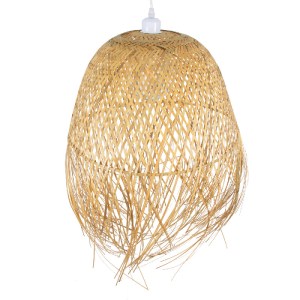 glo-01714-01714_5 GLOBOSTAR® MANILA 01714 BOHO ΚΡΕΜΑΣΤΟ ΦΩΤΙΣΤΙΚΟ ΠΛΕΓΜΑ ΜΟΝΟΦΩΤΟ 1 X E27 IP20 ΜΠΕΖ ΞΥΛΟ - Μ