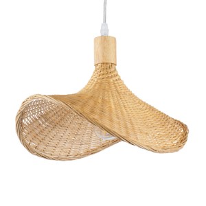 glo-01715-01715_0 GLOBOSTAR® CUBA 01715 BOHO ΚΡΕΜΑΣΤΟ ΦΩΤΙΣΤΙΚΟ ΑΝΑΡΤΗΣΗ ΜΟΝΟΦΩΤΟ 1 X E27 IP20 ΜΠΕΖ RATTAN Μ