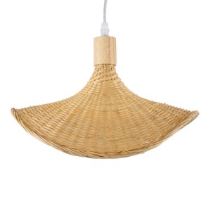 glo-01715-01715_7 GLOBOSTAR® CUBA 01715 BOHO ΚΡΕΜΑΣΤΟ ΦΩΤΙΣΤΙΚΟ ΑΝΑΡΤΗΣΗ ΜΟΝΟΦΩΤΟ 1 X E27 IP20 ΜΠΕΖ RATTAN Μ