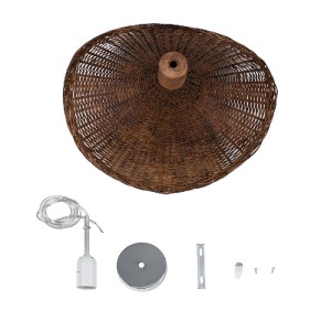 glo-01716-01716_11 GLOBOSTAR® CUBA 01716 BOHO ΚΡΕΜΑΣΤΟ ΦΩΤΙΣΤΙΚΟ ΑΝΑΡΤΗΣΗ ΜΟΝΟΦΩΤΟ 1 X E27 IP20 ΚΑΦΕ ΞΥΛΟ - Μ