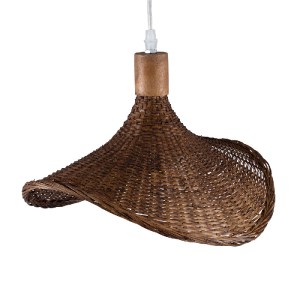 glo-01716-01716_6 GLOBOSTAR® CUBA 01716 BOHO ΚΡΕΜΑΣΤΟ ΦΩΤΙΣΤΙΚΟ ΑΝΑΡΤΗΣΗ ΜΟΝΟΦΩΤΟ 1 X E27 IP20 ΚΑΦΕ ΞΥΛΟ - Μ