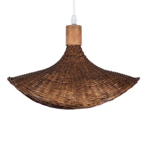 glo-01716-01716_7 GLOBOSTAR® CUBA 01716 BOHO ΚΡΕΜΑΣΤΟ ΦΩΤΙΣΤΙΚΟ ΑΝΑΡΤΗΣΗ ΜΟΝΟΦΩΤΟ 1 X E27 IP20 ΚΑΦΕ ΞΥΛΟ - Μ