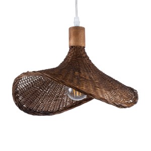glo-01716-06e8cb_01716_0 GLOBOSTAR® CUBA 01716 BOHO ΚΡΕΜΑΣΤΟ ΦΩΤΙΣΤΙΚΟ ΑΝΑΡΤΗΣΗ ΜΟΝΟΦΩΤΟ 1 X E27 IP20 ΚΑΦΕ ΞΥΛΟ - Μ
