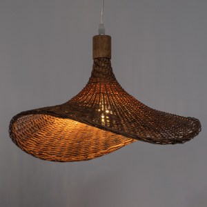 glo-01718-01718_2 GLOBOSTAR® CUBA 01718 BOHO ΚΡΕΜΑΣΤΟ ΦΩΤΙΣΤΙΚΟ ΑΝΑΡΤΗΣΗ ΜΟΝΟΦΩΤΟ 1 X E27 IP20 ΚΑΦΕ ΞΥΛΟ - Μ