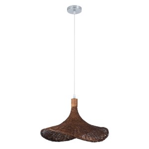 glo-01718-01718_3 GLOBOSTAR® CUBA 01718 BOHO ΚΡΕΜΑΣΤΟ ΦΩΤΙΣΤΙΚΟ ΑΝΑΡΤΗΣΗ ΜΟΝΟΦΩΤΟ 1 X E27 IP20 ΚΑΦΕ ΞΥΛΟ - Μ