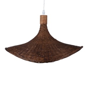 glo-01718-01718_7 GLOBOSTAR® CUBA 01718 BOHO ΚΡΕΜΑΣΤΟ ΦΩΤΙΣΤΙΚΟ ΑΝΑΡΤΗΣΗ ΜΟΝΟΦΩΤΟ 1 X E27 IP20 ΚΑΦΕ ΞΥΛΟ - Μ