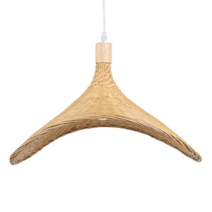 glo-01719-01719_8 GLOBOSTAR® CUBA 01719 BOHO ΚΡΕΜΑΣΤΟ ΦΩΤΙΣΤΙΚΟ ΑΝΑΡΤΗΣΗ ΜΟΝΟΦΩΤΟ 1 X E27 IP20 ΜΠΕΖ ΞΥΛΟ - Μ