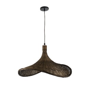 glo-01720-01720_03 GLOBOSTAR® CUBA 01720 BOHO ΚΡΕΜΑΣΤΟ ΦΩΤΙΣΤΙΚΟ ΑΝΑΡΤΗΣΗ ΜΟΝΟΦΩΤΟ 1 X E27 IP20 ΚΑΦΕ ΞΥΛΟ - Μ
