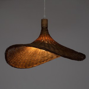 glo-01720-01720_2 GLOBOSTAR® CUBA 01720 BOHO ΚΡΕΜΑΣΤΟ ΦΩΤΙΣΤΙΚΟ ΑΝΑΡΤΗΣΗ ΜΟΝΟΦΩΤΟ 1 X E27 IP20 ΚΑΦΕ ΞΥΛΟ - Μ