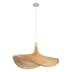 glo-01721-01721_3 GLOBOSTAR® CUBA 01721 BOHO ΚΡΕΜΑΣΤΟ ΦΩΤΙΣΤΙΚΟ ΑΝΑΡΤΗΣΗ ΜΟΝΟΦΩΤΟ 1 X E27 IP20 ΜΠΕΖ ΞΥΛΟ - Μ