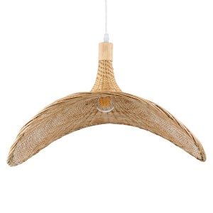 glo-01721-01721_8 GLOBOSTAR® CUBA 01721 BOHO ΚΡΕΜΑΣΤΟ ΦΩΤΙΣΤΙΚΟ ΑΝΑΡΤΗΣΗ ΜΟΝΟΦΩΤΟ 1 X E27 IP20 ΜΠΕΖ ΞΥΛΟ - Μ
