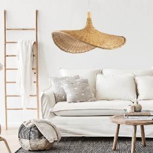 glo-01721-092c98_post_23 GLOBOSTAR® CUBA 01721 BOHO ΚΡΕΜΑΣΤΟ ΦΩΤΙΣΤΙΚΟ ΑΝΑΡΤΗΣΗ ΜΟΝΟΦΩΤΟ 1 X E27 IP20 ΜΠΕΖ ΞΥΛΟ - Μ