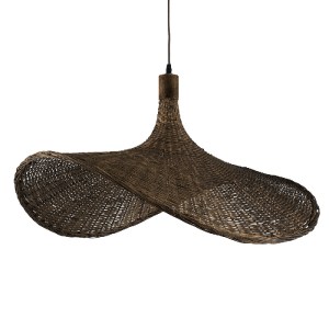 glo-01722-01722_04 GLOBOSTAR® CUBA 01722 BOHO ΚΡΕΜΑΣΤΟ ΦΩΤΙΣΤΙΚΟ ΑΝΑΡΤΗΣΗ ΜΟΝΟΦΩΤΟ 1 X E27 IP20 ΚΑΦΕ ΞΥΛΟ - Μ
