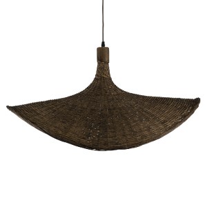 glo-01722-01722_07 GLOBOSTAR® CUBA 01722 BOHO ΚΡΕΜΑΣΤΟ ΦΩΤΙΣΤΙΚΟ ΑΝΑΡΤΗΣΗ ΜΟΝΟΦΩΤΟ 1 X E27 IP20 ΚΑΦΕ ΞΥΛΟ - Μ