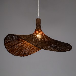 glo-01722-01722_2 GLOBOSTAR® CUBA 01722 BOHO ΚΡΕΜΑΣΤΟ ΦΩΤΙΣΤΙΚΟ ΑΝΑΡΤΗΣΗ ΜΟΝΟΦΩΤΟ 1 X E27 IP20 ΚΑΦΕ ΞΥΛΟ - Μ