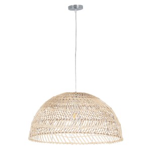 glo-01728-01728_3 GLOBOSTAR® COMORES 01728 BOHO ΚΡΕΜΑΣΤΟ ΦΩΤΙΣΤΙΚΟ ΠΛΕΓΜΑ ΜΟΝΟΦΩΤΟ 1 X E27 IP20 ΜΠΕΖ ΞΥΛΟ - 