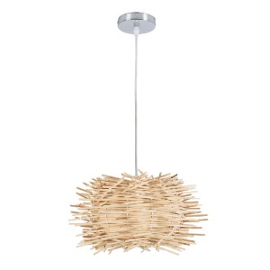 glo-01729-01729_3 GLOBOSTAR® MINORCA 01729 BOHO ΚΡΕΜΑΣΤΟ ΦΩΤΙΣΤΙΚΟ ΑΝΑΡΤΗΣΗ ΜΟΝΟΦΩΤΟ 1 X E27 IP20 ΜΠΕΖ ΞΥΛΟ 