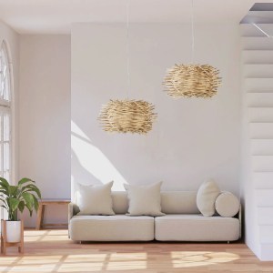 glo-01730-post_70 GLOBOSTAR® MINORCA 01730 BOHO ΚΡΕΜΑΣΤΟ ΦΩΤΙΣΤΙΚΟ ΑΝΑΡΤΗΣΗ ΜΟΝΟΦΩΤΟ 1 X E27 IP20 ΜΠΕΖ ΞΥΛΟ 