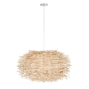 glo-01731-01731_3 GLOBOSTAR® MINORCA 01731 BOHO ΚΡΕΜΑΣΤΟ ΦΩΤΙΣΤΙΚΟ ΑΝΑΡΤΗΣΗ ΜΟΝΟΦΩΤΟ 1 X E27 IP20 ΜΠΕΖ ΞΥΛΟ 