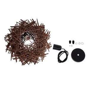 glo-01732-01732_10 GLOBOSTAR® MINORCA 01732 BOHO ΚΡΕΜΑΣΤΟ ΦΩΤΙΣΤΙΚΟ ΑΝΑΡΤΗΣΗ ΜΟΝΟΦΩΤΟ 1 X E27 IP20 ΚΑΦΕ ΞΥΛΟ 