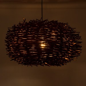 glo-01734-01734_2 GLOBOSTAR® MINORCA 01734 BOHO ΚΡΕΜΑΣΤΟ ΦΩΤΙΣΤΙΚΟ ΑΝΑΡΤΗΣΗ ΜΟΝΟΦΩΤΟ 1 X E27 IP20 ΚΑΦΕ ΞΥΛΟ 